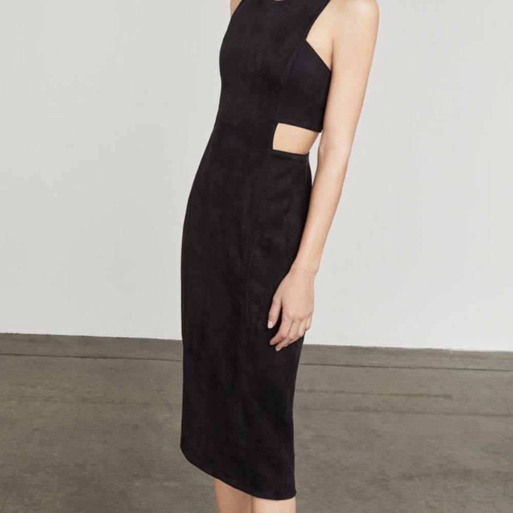BCBGMaxazria Cadie Faux-Suede Cutout Dress Size XS